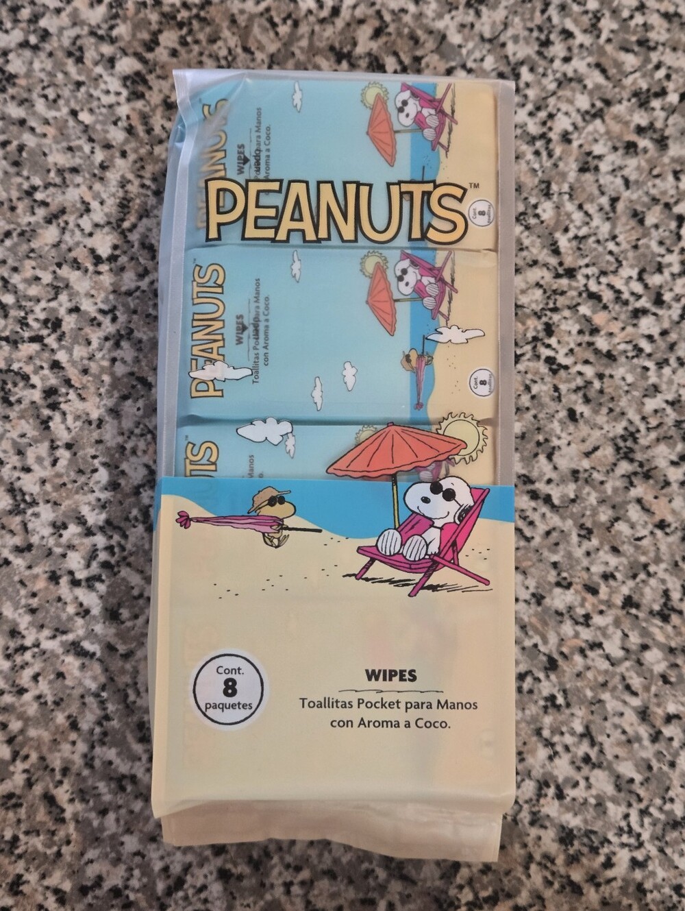 Peanuts Pocket Wipes with Snoopy - Blue & Pink